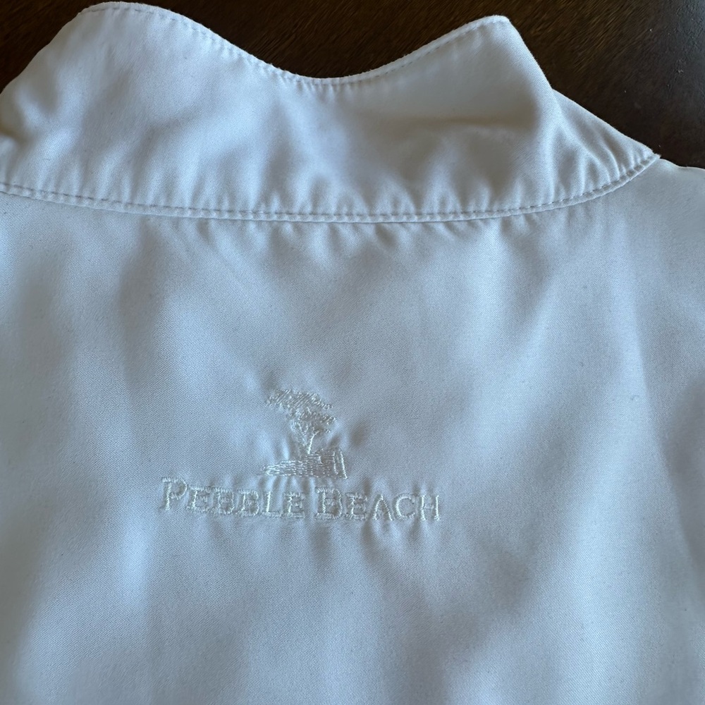 Pebble Beach Performance White Pullover Jacket Si… - image 8